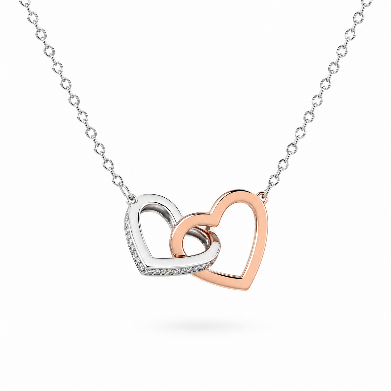 Collier Double Cœur "À ma Chérie" Je t'aime Pour Toujours