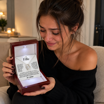Coffret 100 – À ma Fille – Collier Cœur