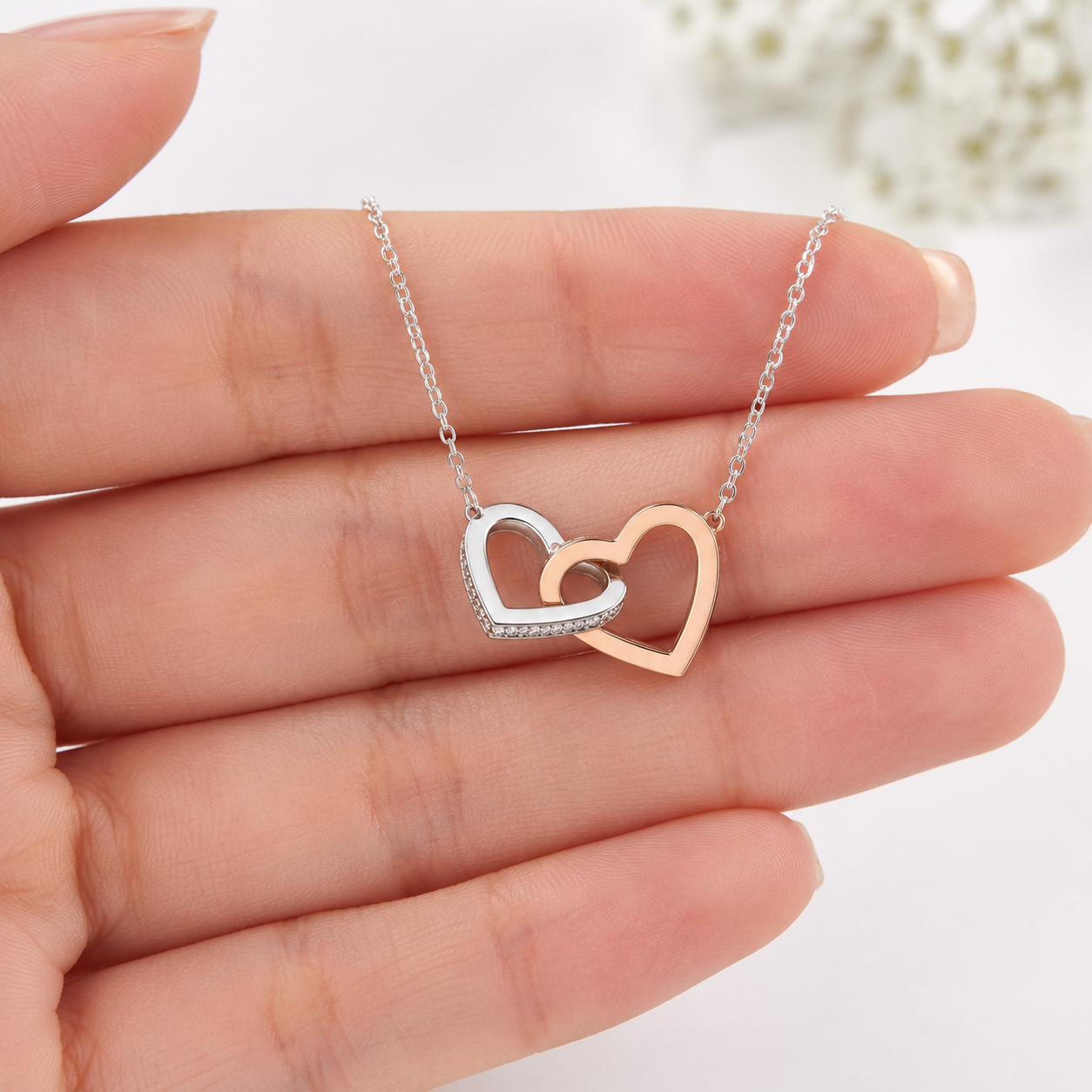 Collier Double Cœur "Mon Amour" Ton Homme qui t'aime