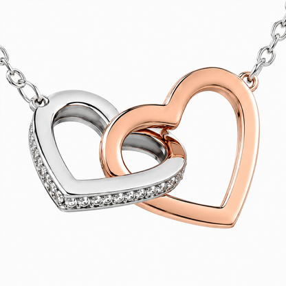 Collier Double Cœur "À la Femme de ma Vie" Je t'aime Pour Toujours