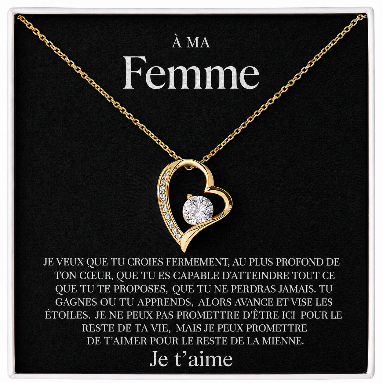 Coffret 003 – À ma Femme – Collier Cœur