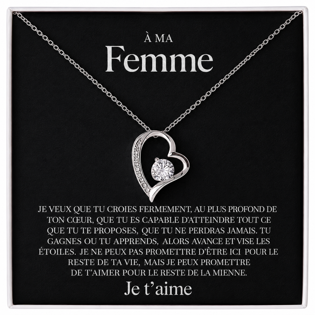 Coffret 003 – À ma Femme – Collier Cœur