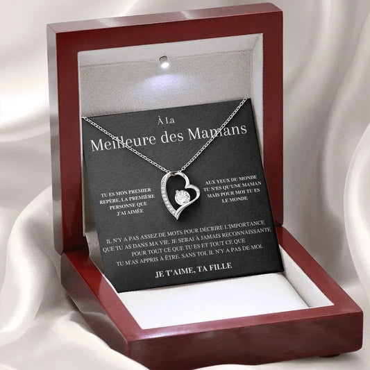 Coffret Collier Cœur "À la Meilleure des Mamans" — Je t'aime Ta Fille