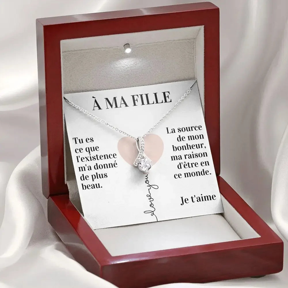 Coffret Collier Ruban "À ma Fille" — Tu es ma raison d'être
