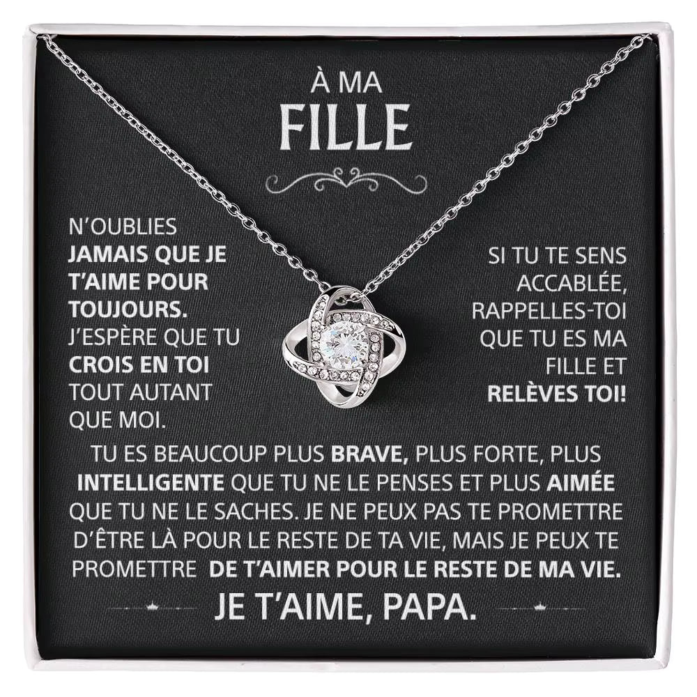 Coffret Collier "À ma Fille" — Je t'aime Papa