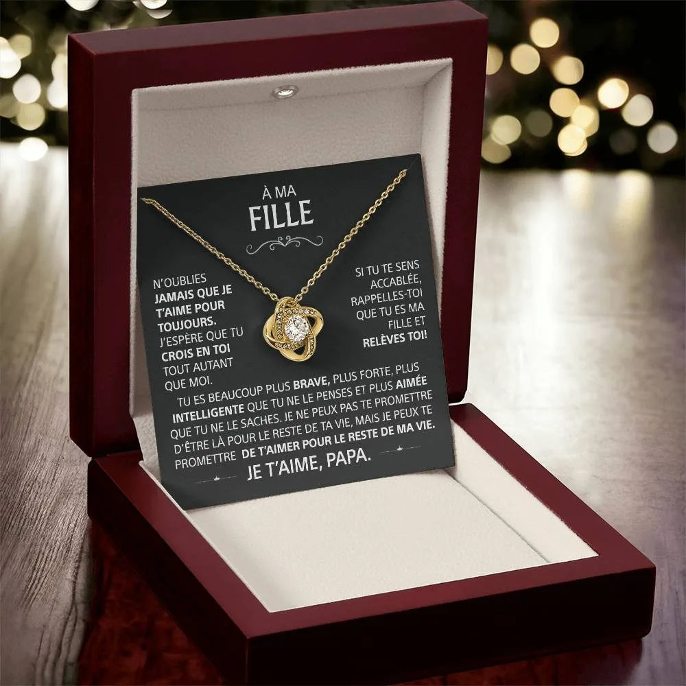 Coffret Collier "À ma Fille" — Je t'aime Papa