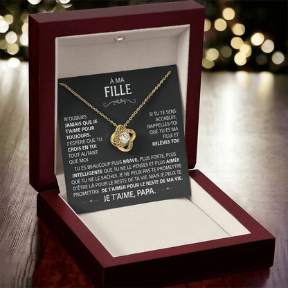 Coffret Collier "À ma Fille" — Je t'aime Papa