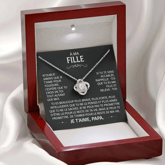 Coffret Collier "À ma Fille" — Je t'aime Papa