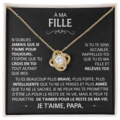 Coffret Collier "À ma Fille" — Je t'aime Papa