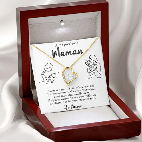 Coffret Collier Cœur "À ma précieuse Maman" — Je t'aime