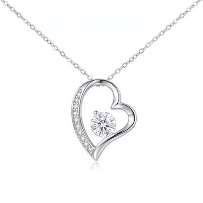Collier cœur argent en acier inoxydable – Givelove