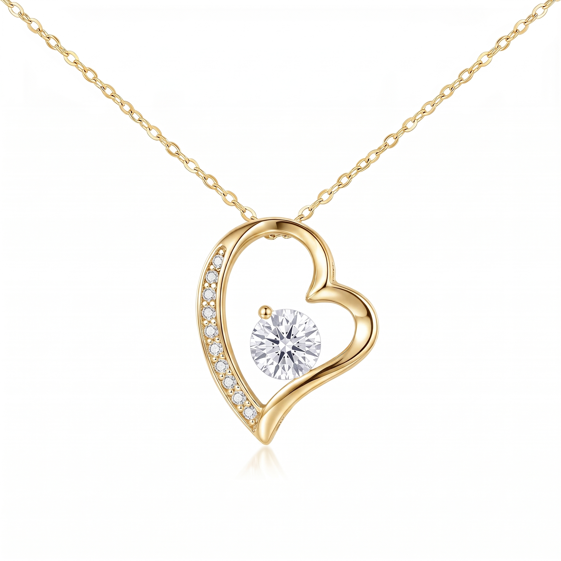 Collier cœur doré en acier inoxydable – Givelove