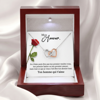 Collier Double Cœur "Mon Amour" Ton Homme qui t'aime
