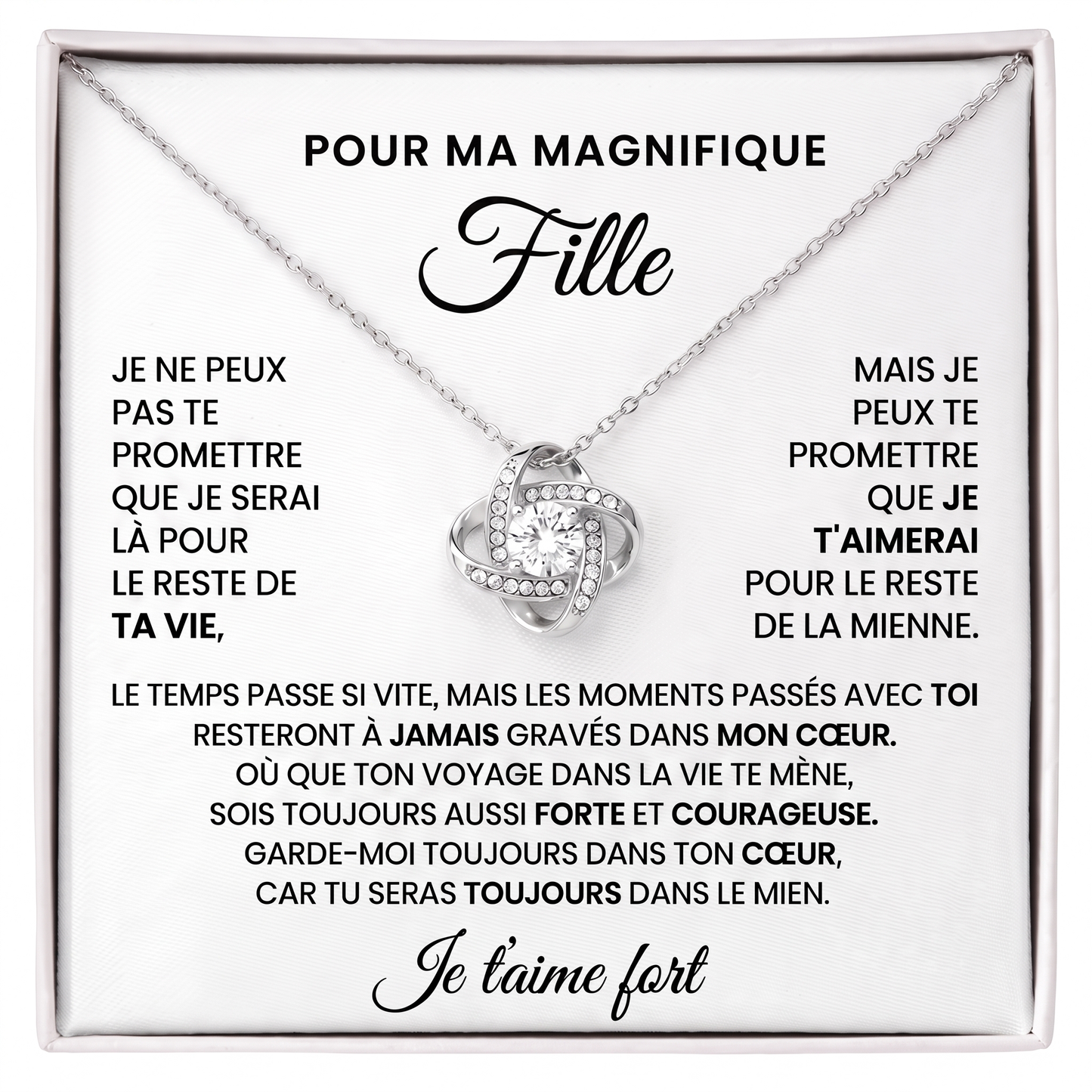 Coffret 104 – Pour ma Magnifique Fille – Collier Nœud