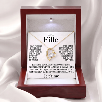 Coffret 100 – À ma Fille – Collier Cœur