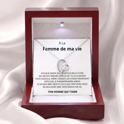 Coffret 001 – À la Femme de ma Vie – Collier Cœur